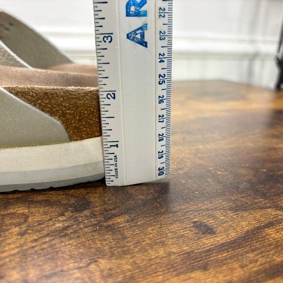 Birkenstock Papillio Womens Size 7 EU 38 Narrow Arizona Sandals Metallic Mineral - Picture 12 of 16